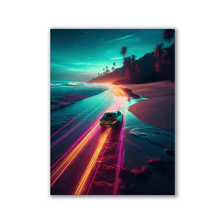 Car Series - Neon Beach by Aldanis - Affengeile Bilder