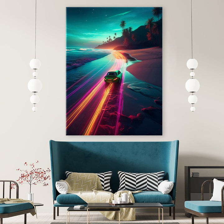 Car Series - Neon Beach by Aldanis - Affengeile Bilder