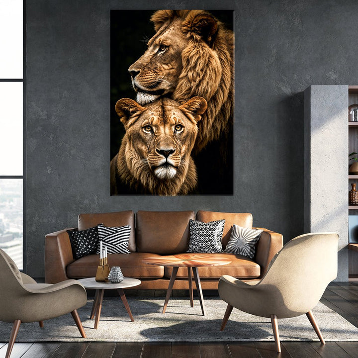 Lion Couple by Adrian Vieriu - Affengeile Bilder