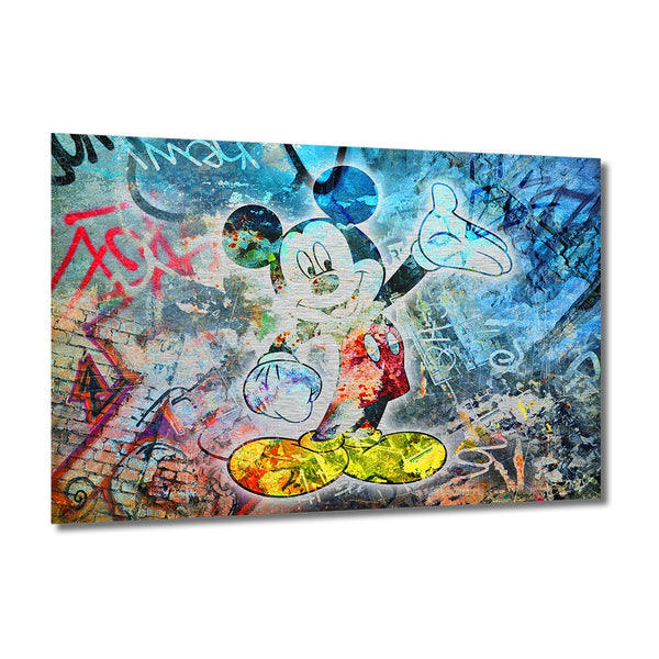 Mickey Art Brushed auf AluDibond - Affengeile Bilder