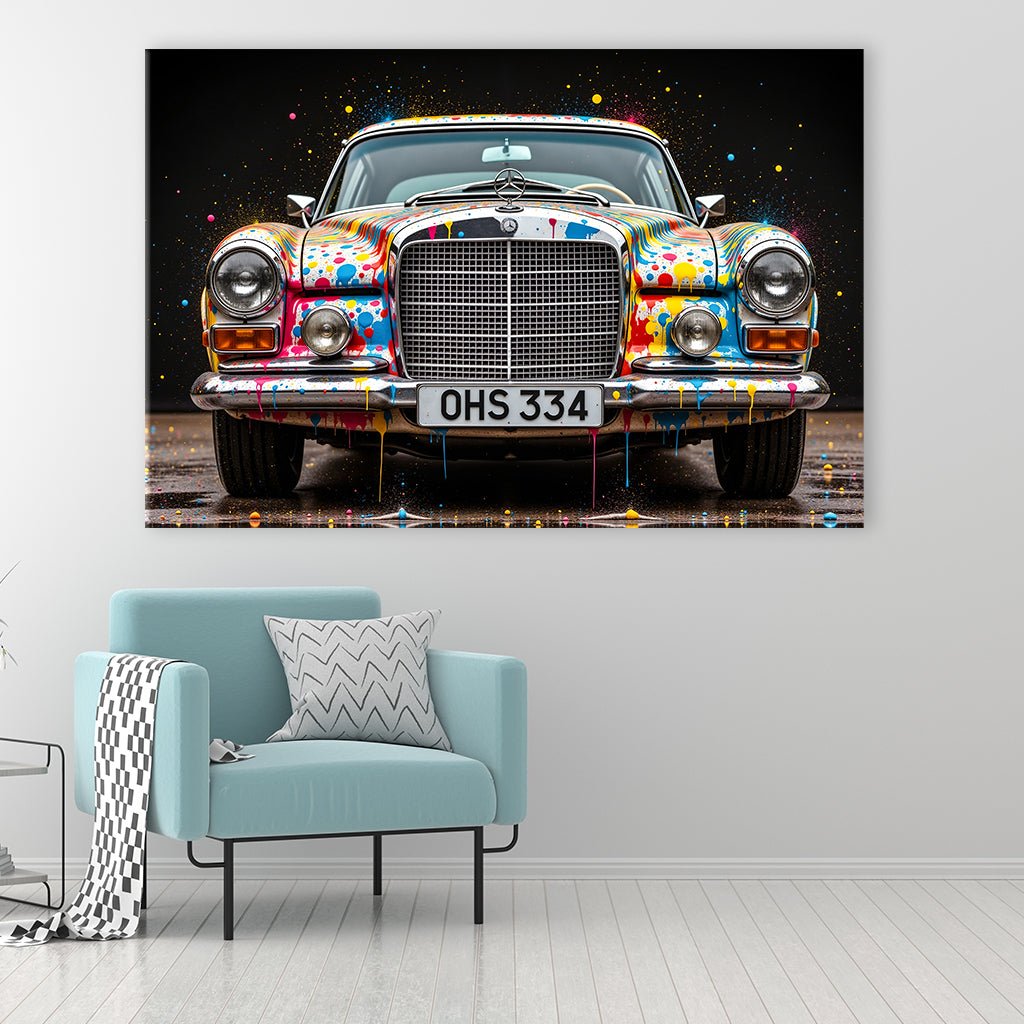 Street Art Benz by Adrian Vieriu - Affengeile Bilder