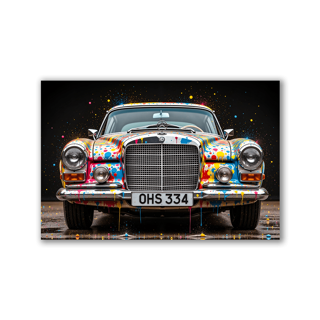 Street Art Benz by Adrian Vieriu - Affengeile Bilder