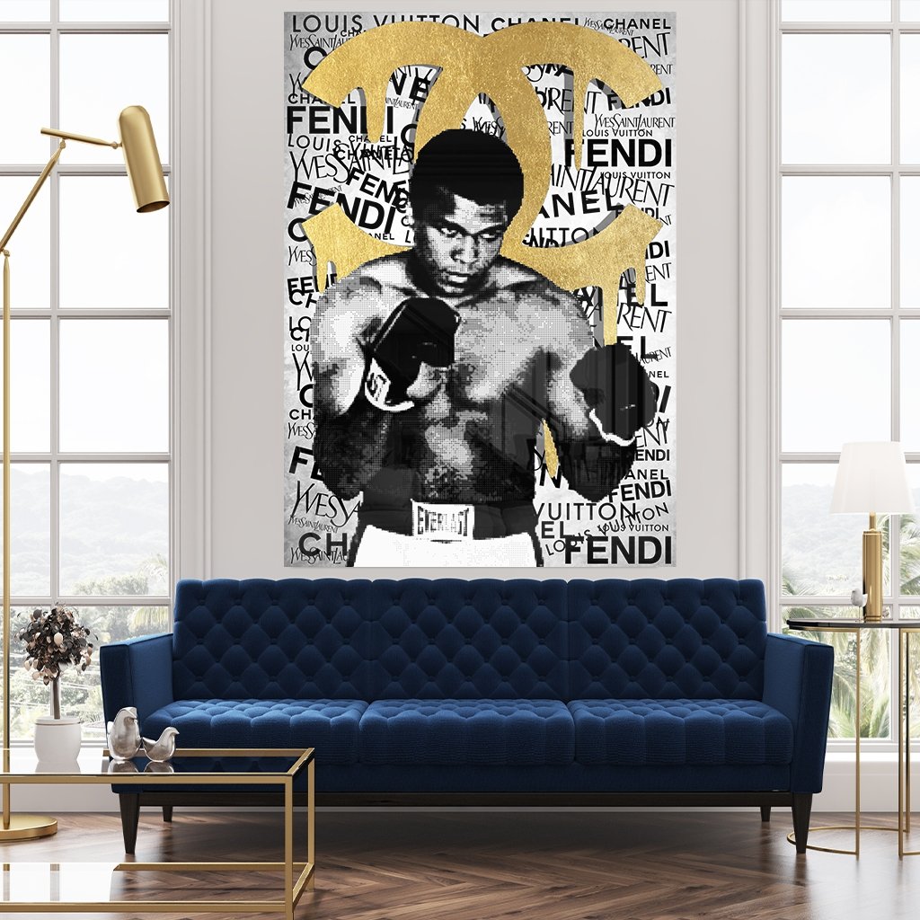 "ALI BRAND" by RS Artist Goldversion auf Acryl - Affengeile Bilder