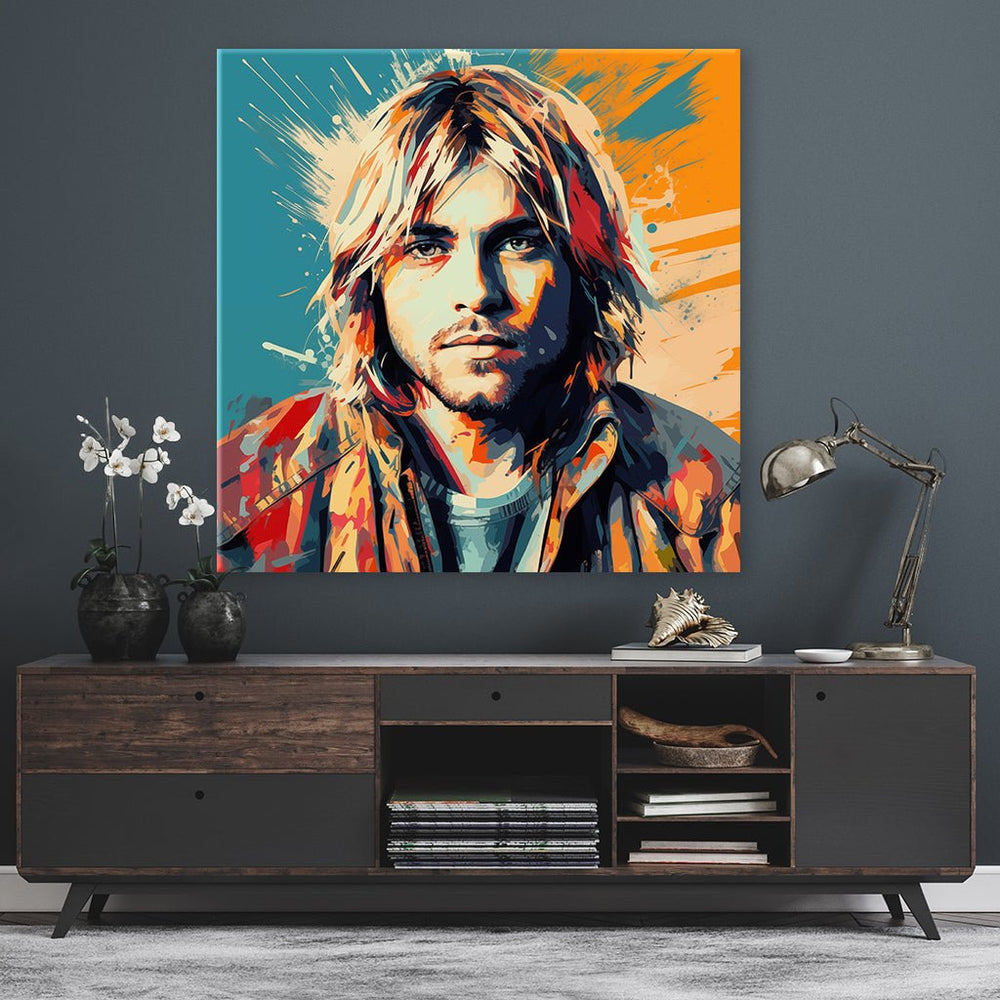 Kurt Cobain - Pop Art Portrait by Frank Daske - Affengeile Bilder