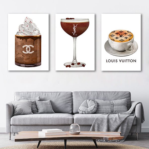 "Luxury Coffeetime" Triptychon - Affengeile Bilder