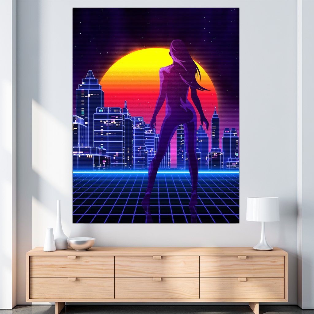 "Neon Metropolis Print" - Affengeile Bilder