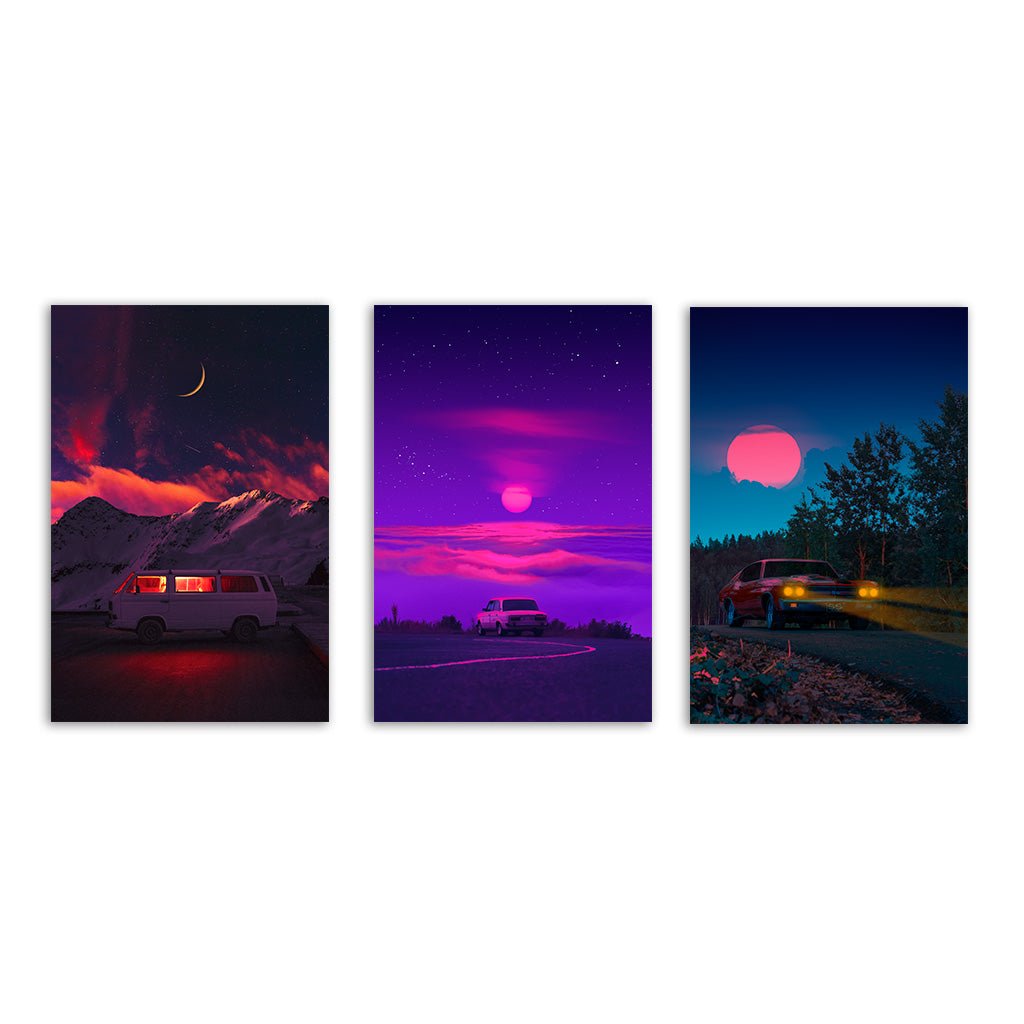 "Nighride" - Triptychon by Yagedan - Affengeile Bilder