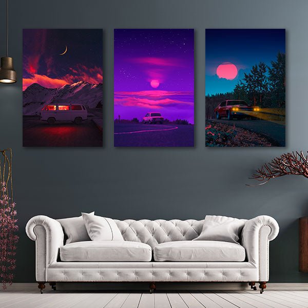 "Nighride" - Triptychon by Yagedan - Affengeile Bilder