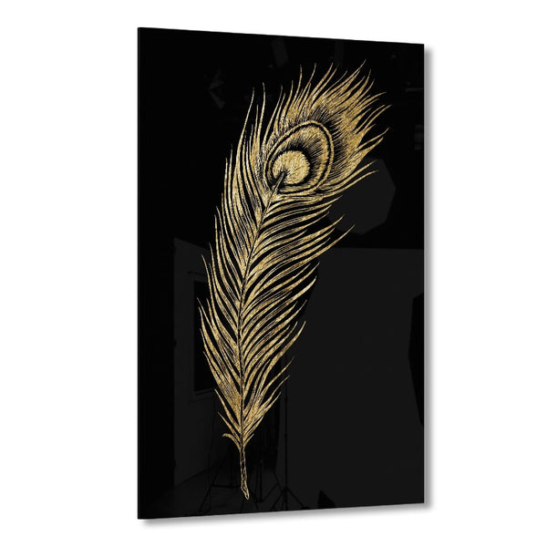 Peacock Feather Goldversion auf Acryl - Affengeile Bilder