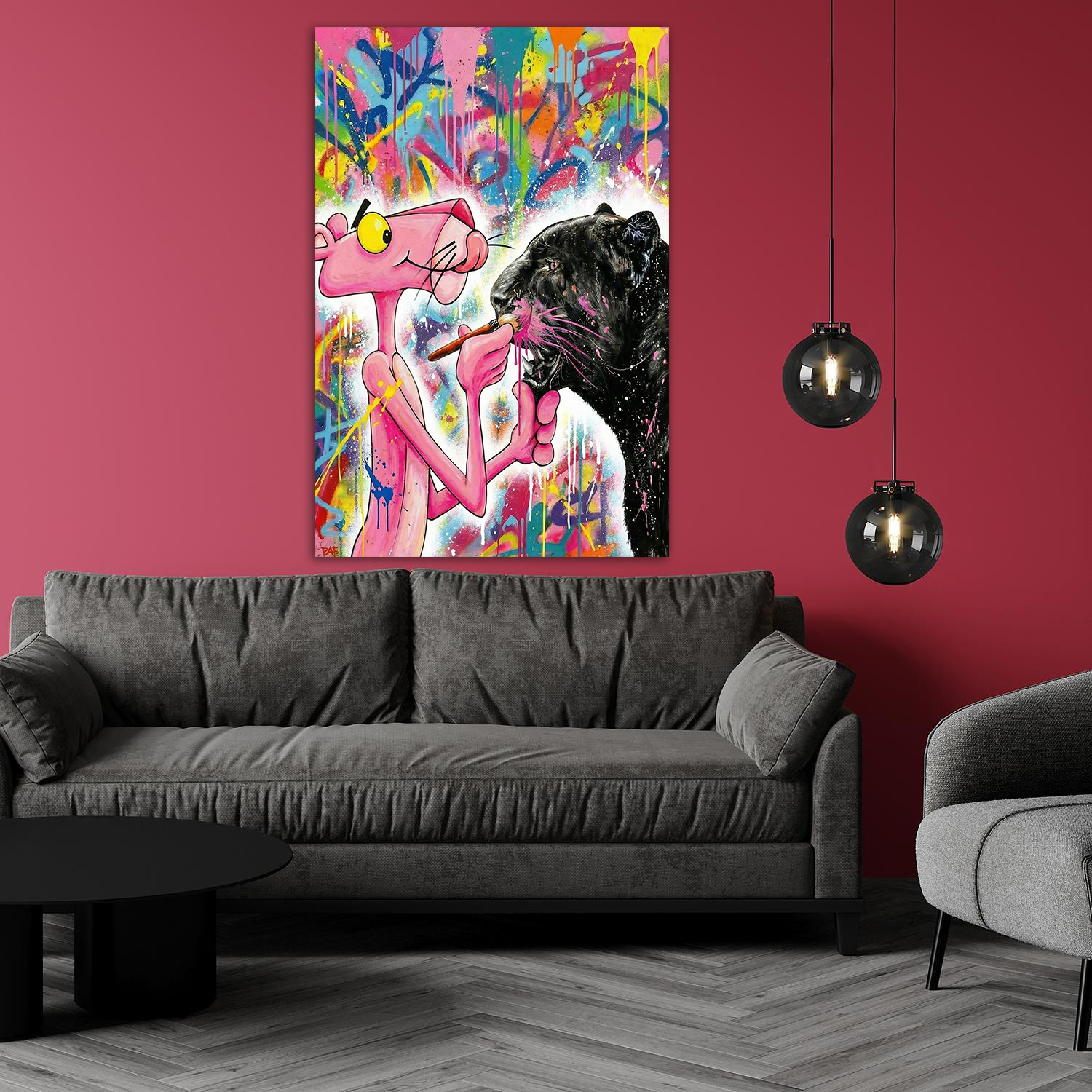Pink Panther Painting by Adrian Vieriu - Affengeile Bilder