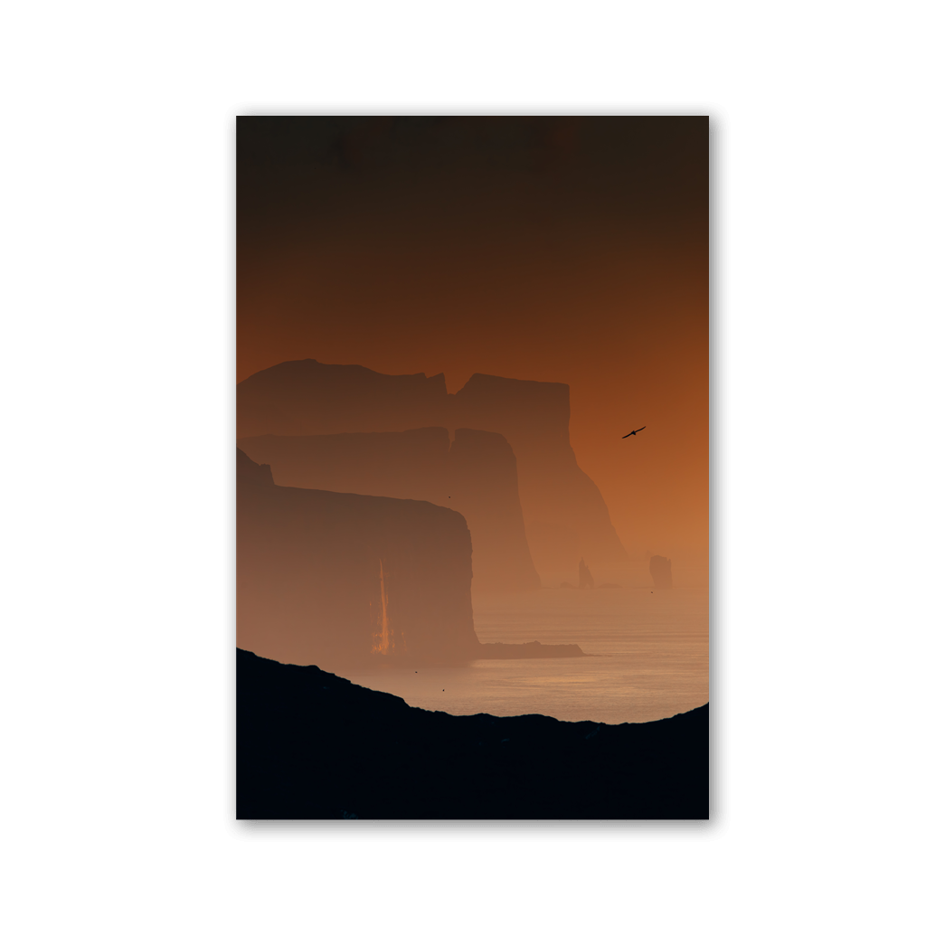 Golden Mist Coastal Cliffs by Philipp Pilz - Affengeile Bilder