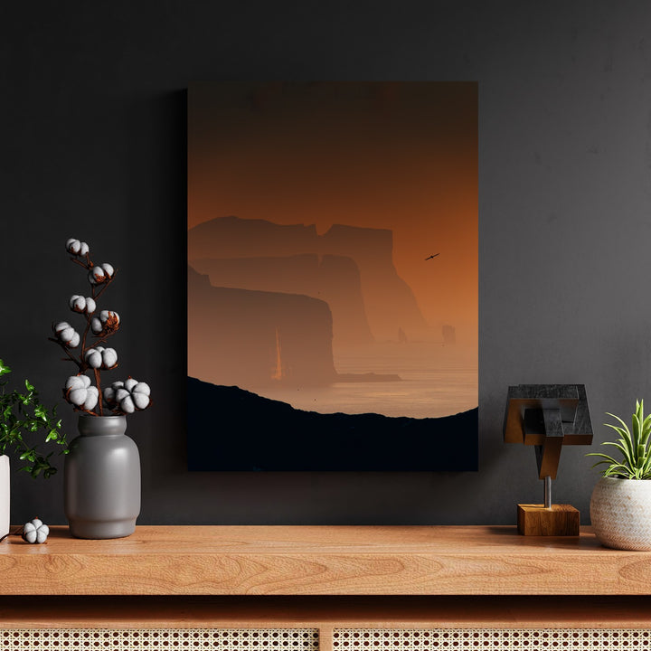 Golden Mist Coastal Cliffs by Philipp Pilz - Affengeile Bilder