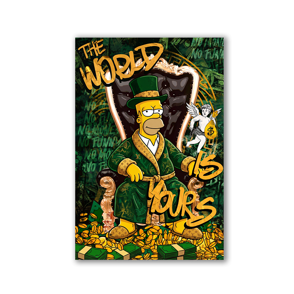 World Is Yours Homer by Adrian Vieriu - Affengeile Bilder
