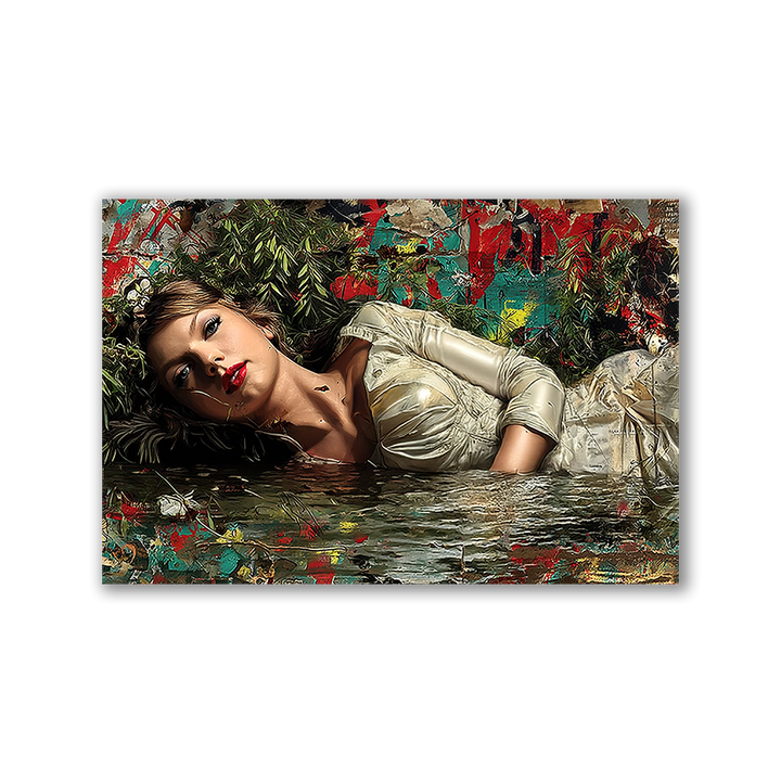 Moderne „Ophelia“-Darstellung zeigt Taylor Swift im glänzenden Satinkleid - Affengeile Bilder