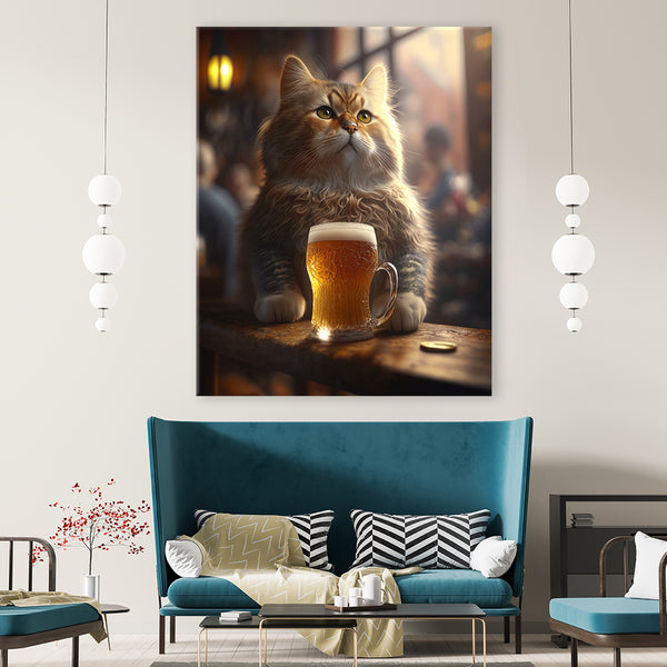 Cat with beer by Zenzdesign - Affengeile Bilder