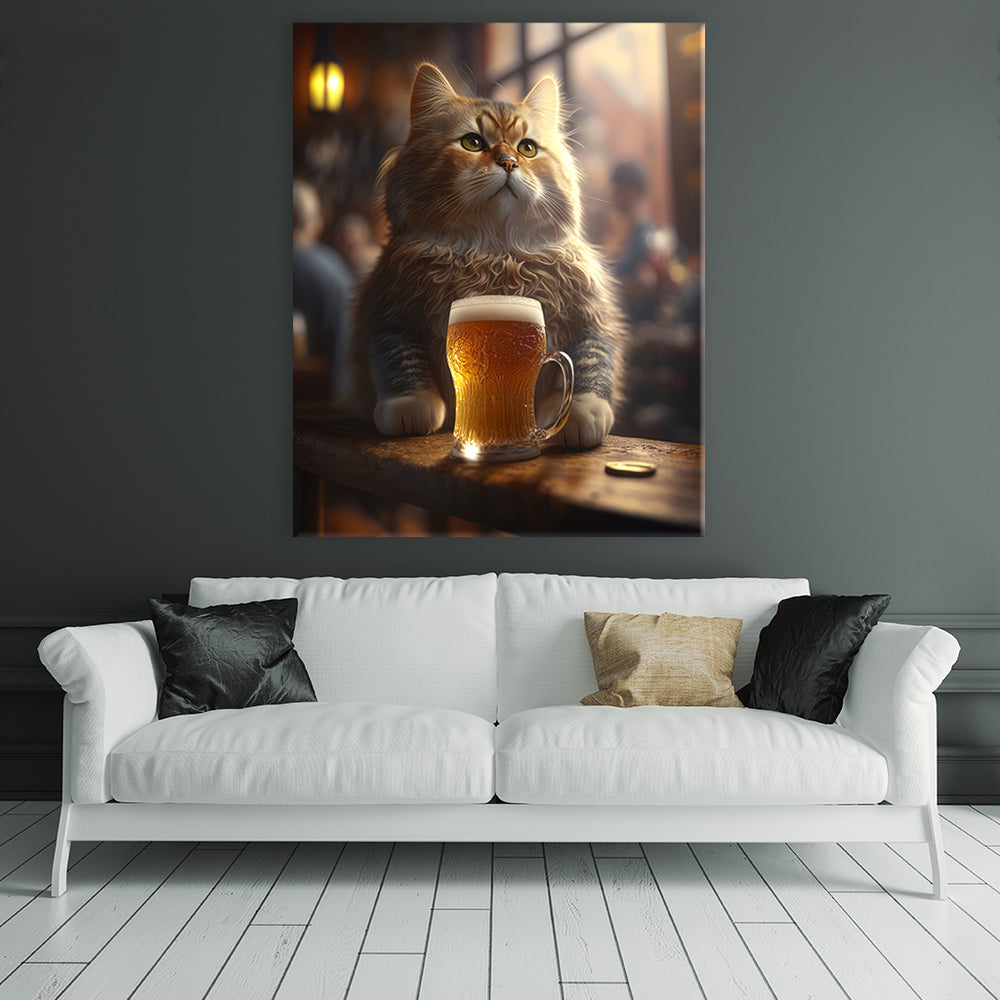 Cat with beer by Zenzdesign - Affengeile Bilder