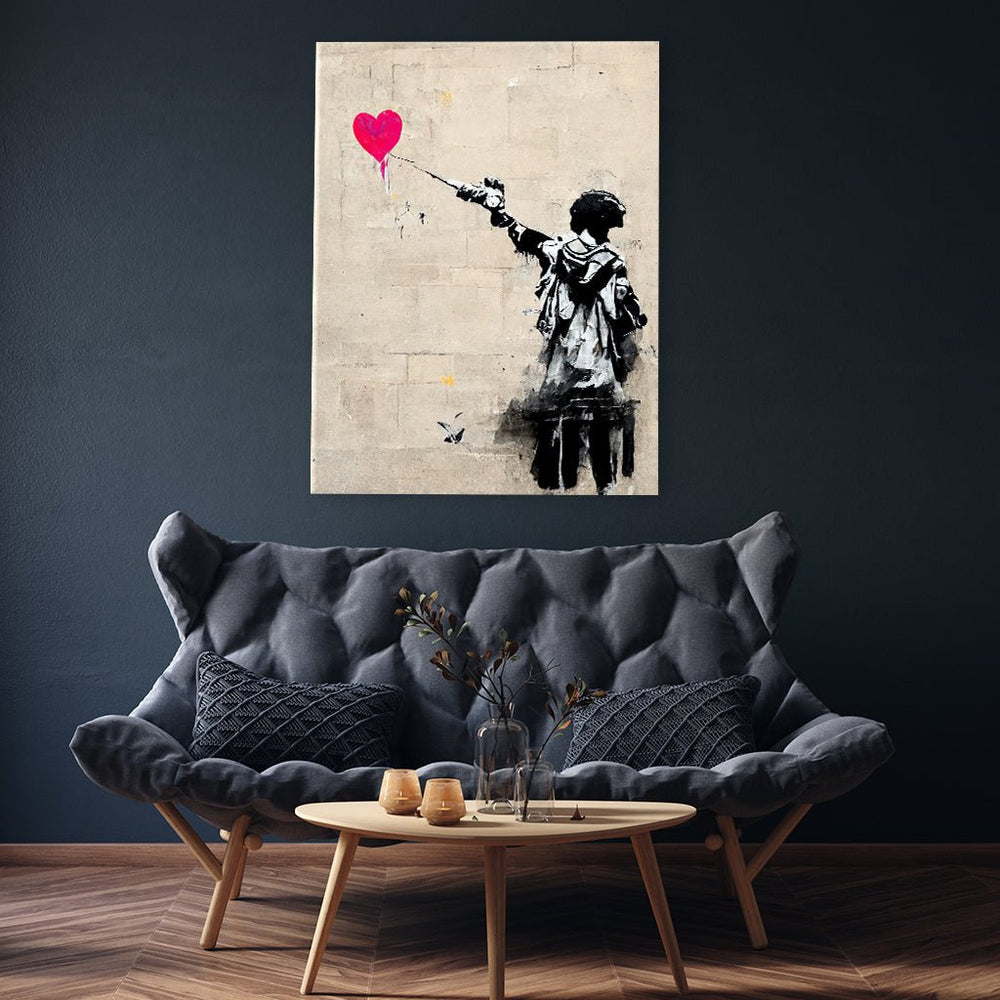 Aim for love x Banksy by Daniel Decker - Affengeile Bilder