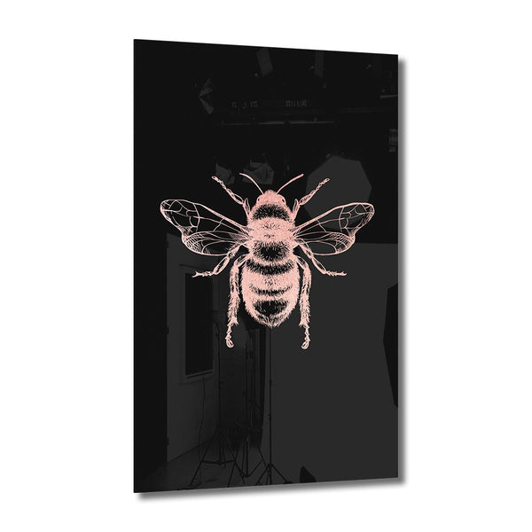 Bumblebee Rosé auf Acryl - Affengeile Bilder