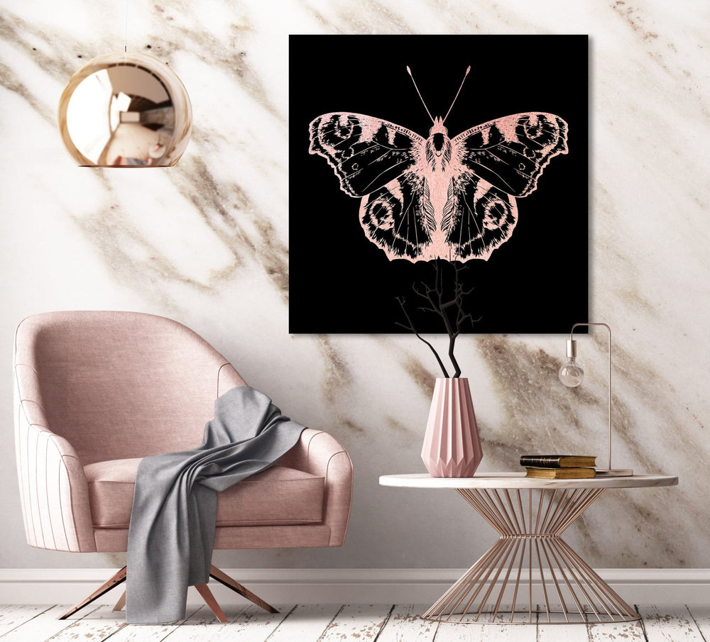 Butterfly Rosé auf Acryl - Affengeile Bilder