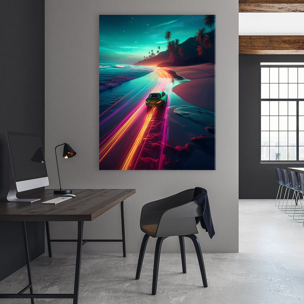 Car Series - Neon Beach by Aldanis - Affengeile Bilder