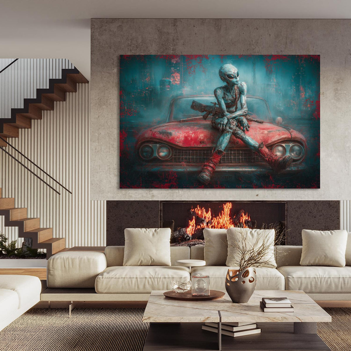 Alien auf Rost-Klassiker I by Catill
