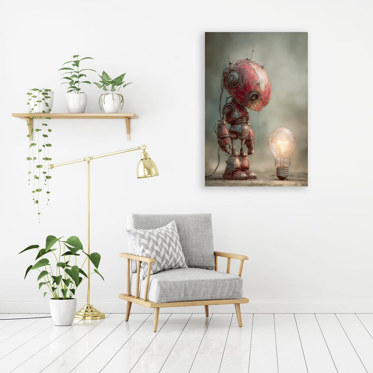 Robot & Light Bulb Concept I by Catill