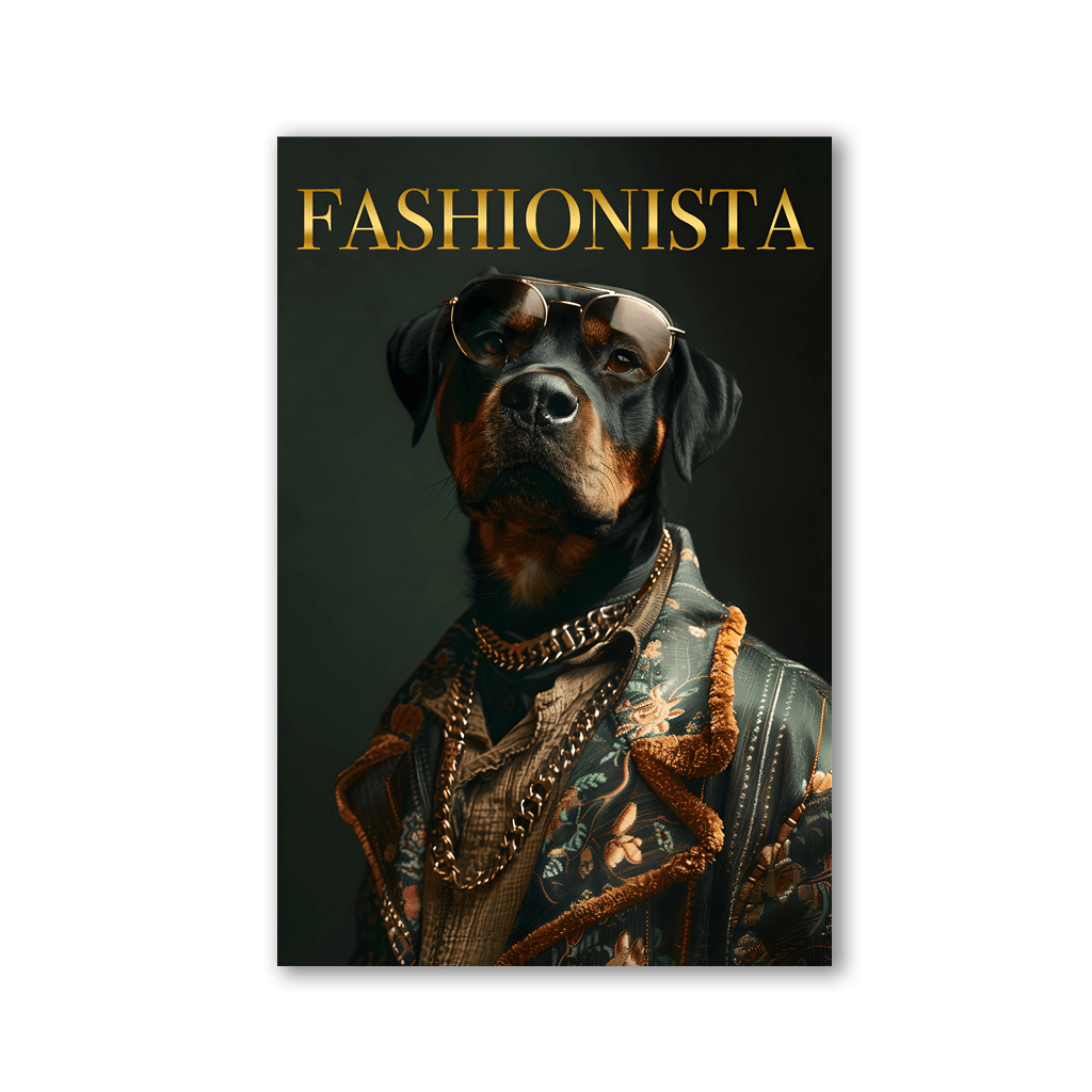Fashionista Rottweiler by Rosa Piazza - Affengeile Bilder