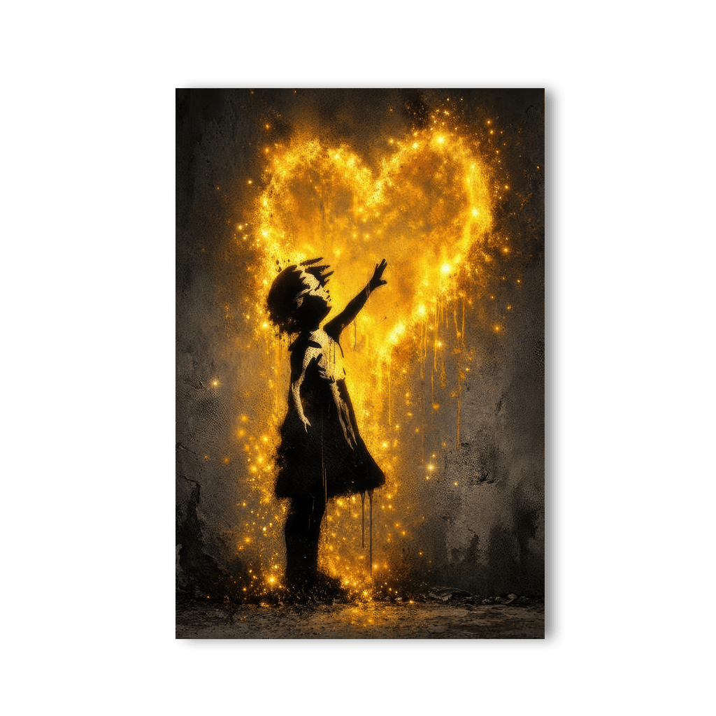 Golden Heart x Sparkling Grafitti by Mark Matthews - Affengeile Bilder