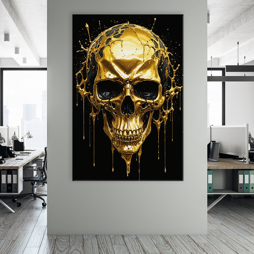 Golden Skull No2 by Adrian Vieriu - Affengeile Bilder