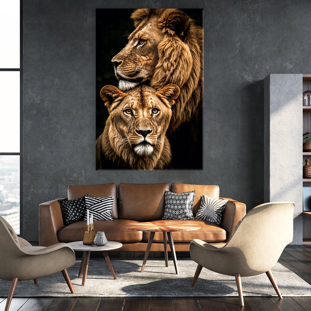 Lion Couple by Adrian Vieriu - Affengeile Bilder