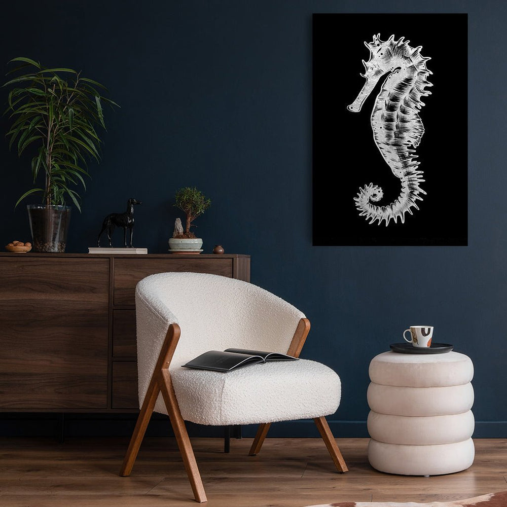 Little Seahorse Silber auf Acryl - Affengeile Bilder