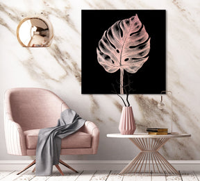 Monstera No. 1 Rosé auf Acryl - Affengeile Bilder