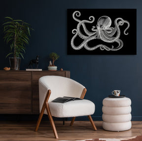 Octopus Silber auf Acryl - Affengeile Bilder