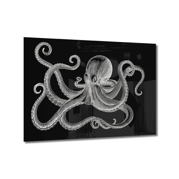 Octopus Silber auf Acryl - Affengeile Bilder