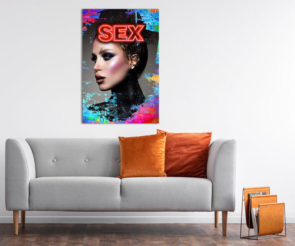 Orange Seduction Neon auf Acrylglas - Affengeile Bilder