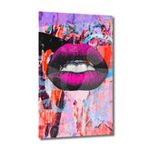 Pink Art Lips Neon auf Acrylglas - Affengeile Bilder