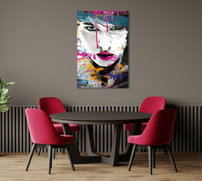 Pink Evil Look Neon auf Acrylglas - Affengeile Bilder