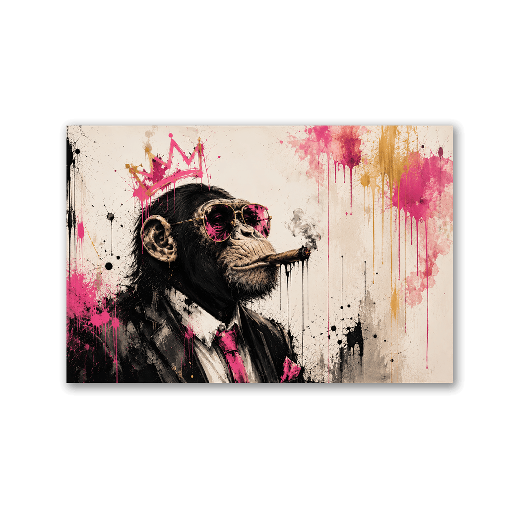 Pink King Chimp x Streetart by Mark Matthews - Affengeile Bilder