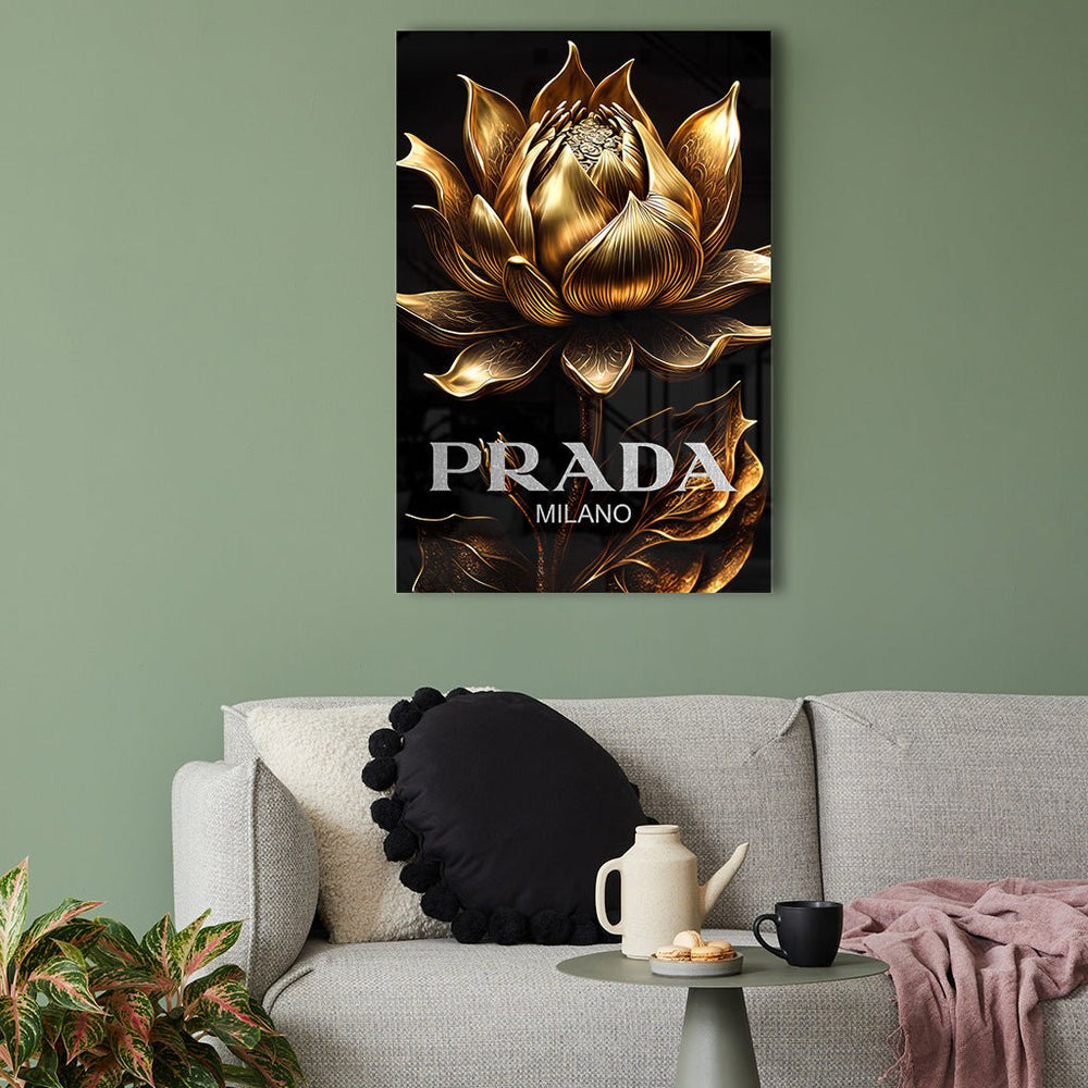 Prada Flower by Adrian Vieriu Silber auf Acryl - Affengeile Bilder