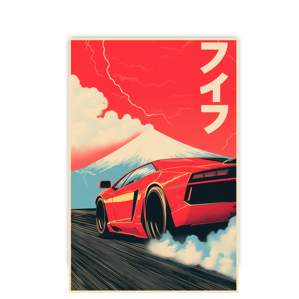 Red Drift Mount Fuji by Frank Daske - Affengeile Bilder