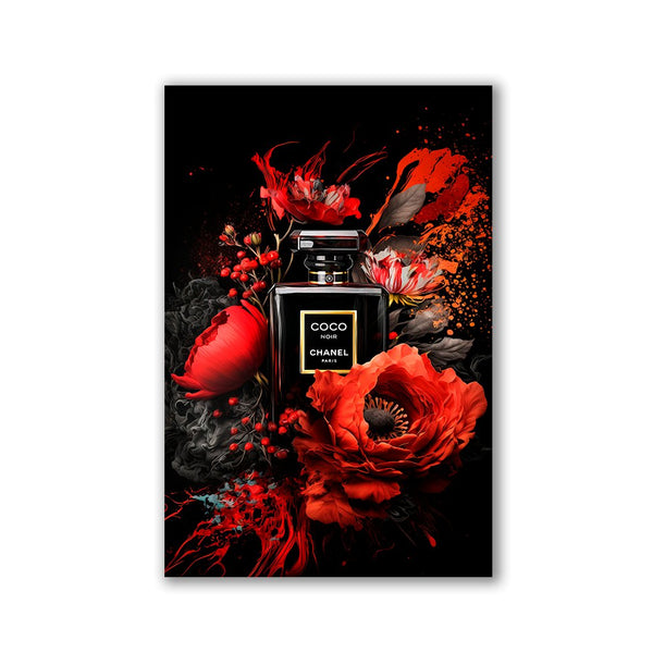 Red Flowered Chanel Bottle by Adrian Vieriu - Affengeile Bilder