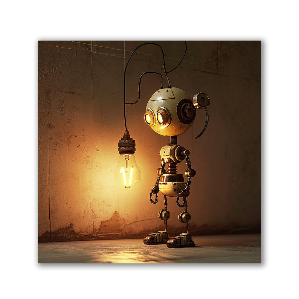 Robot near Lightbulb by Catill - Affengeile Bilder