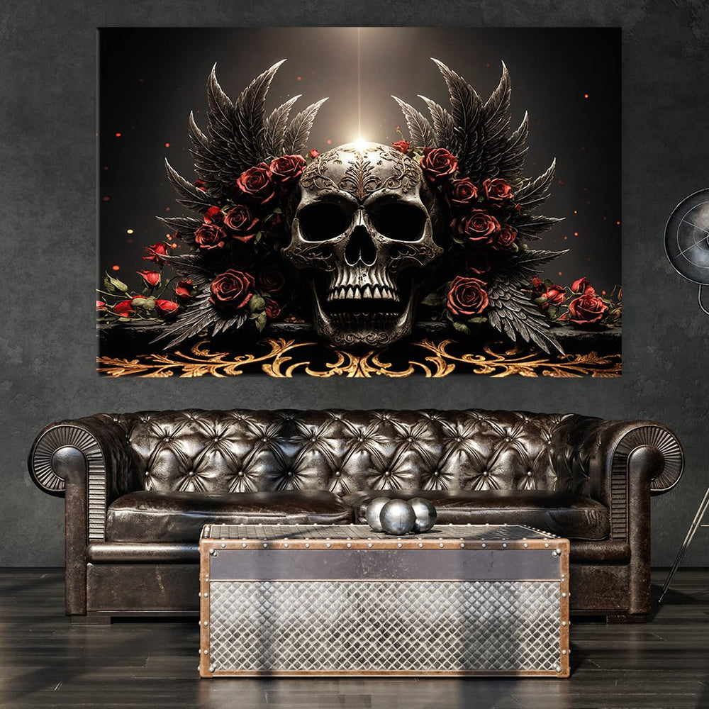 Skull and Roses by Adrian Vieriu - Affengeile Bilder