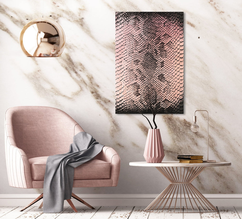 Snake Skin Rosé auf Acryl - Affengeile Bilder