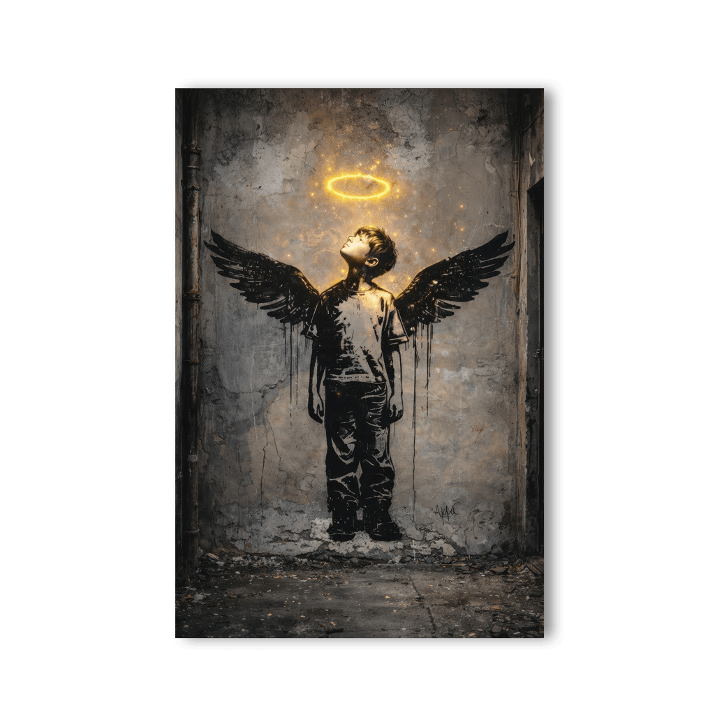 Urban Angel x Stencil Streetart by Mark Matthews - Affengeile Bilder