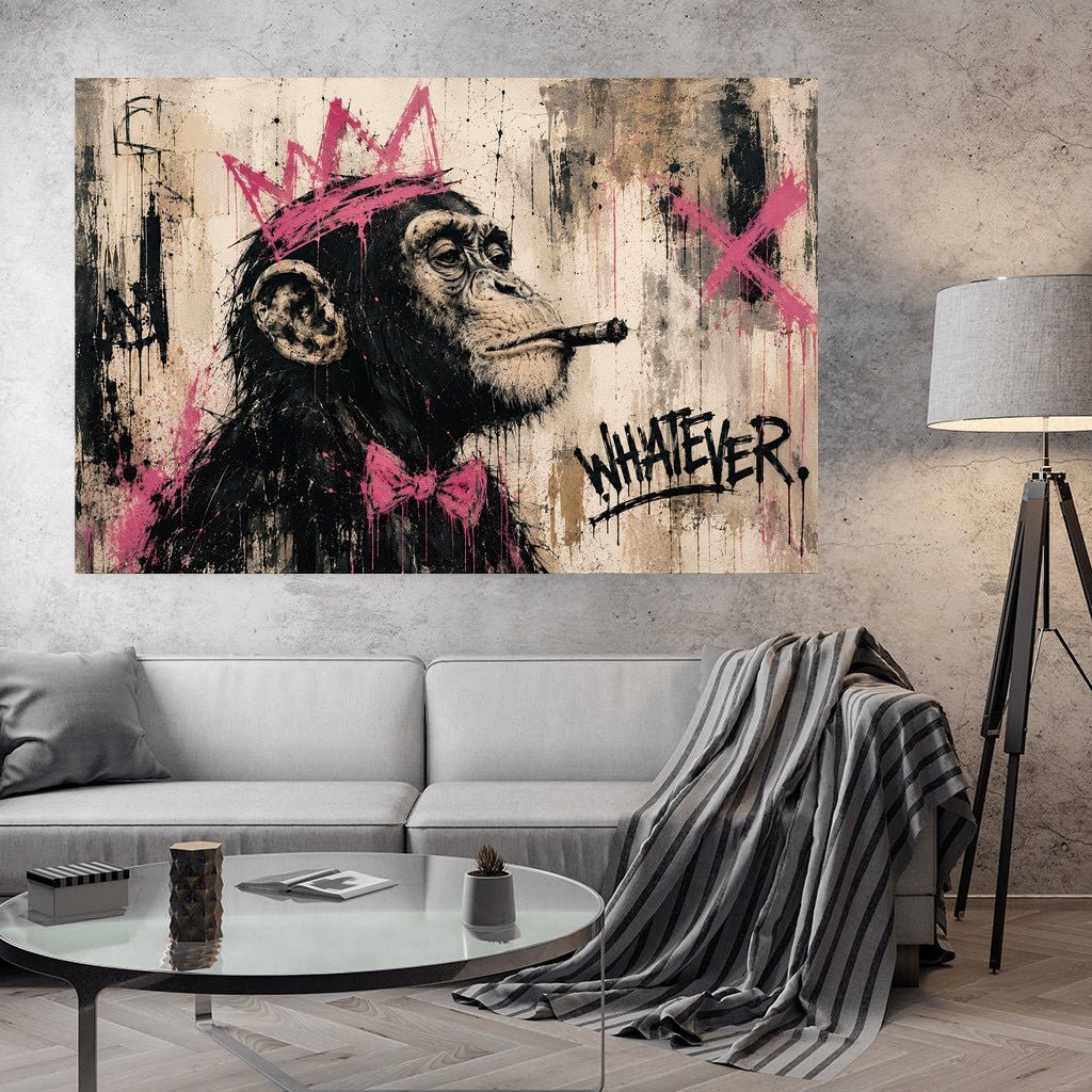 Whatever Chimp x Stencil Streetart by Mark Matthews - Affengeile Bilder