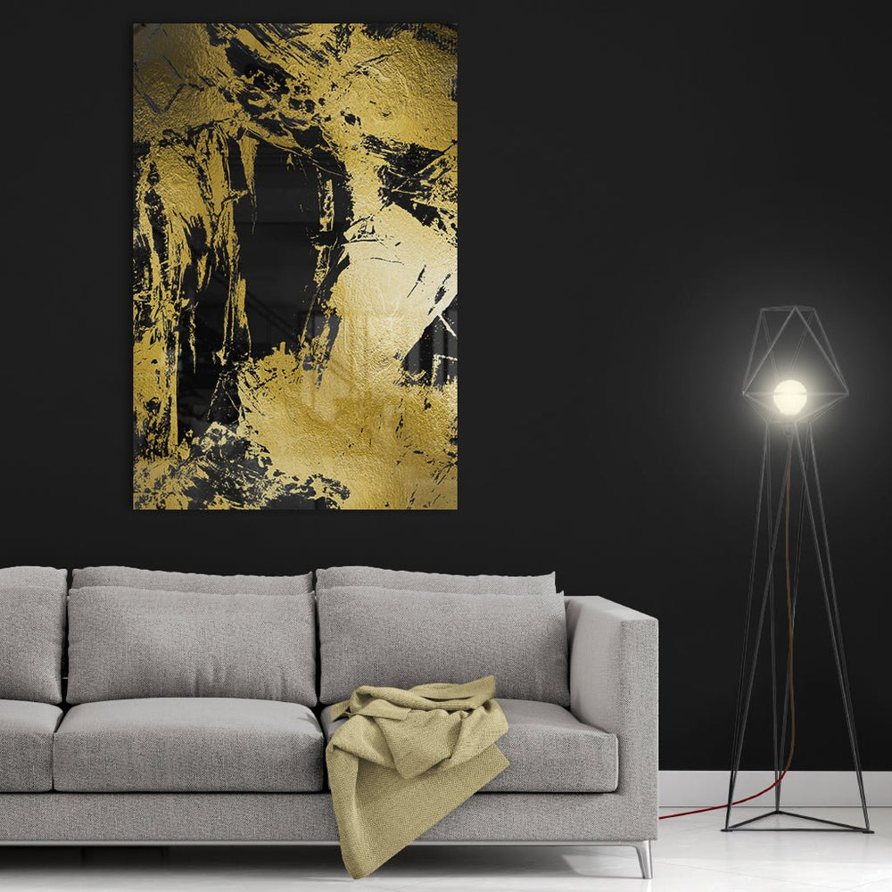 Abstract Grunge No. 1 Goldversion auf Acryl - Affengeile Bilder