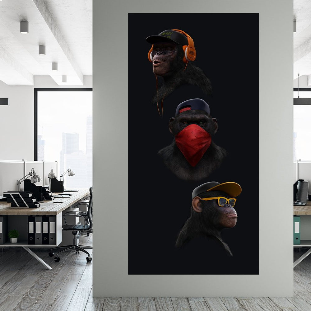 Das Motiv hängt in einem GroßraumbüroAffengeil (hochkant) by Juliano de Araujo - Affengeile Bilder