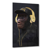 Affengeil Kopfhörer Goldversion auf Acryl - Affengeile Bilder