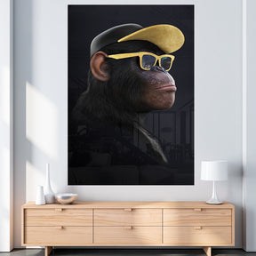 "Affengeil Sonnenbrille" Goldversion auf Acryl - Affengeile Bilder